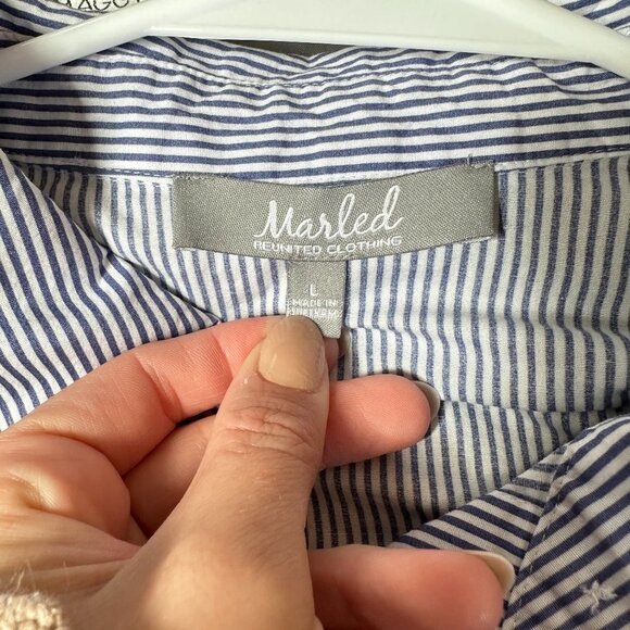 Marled Reunited Bell Sleeve Button Down Blouse - Picture 8 of 11